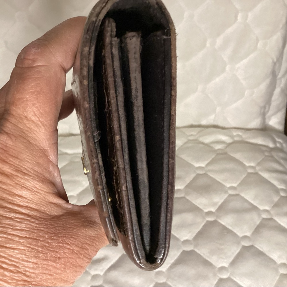 Miu Miu Authentic Wallet In Brown Alligator Embos… - image 8